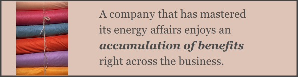 A company that has mastered its energy affairs enjoys an accumulation of benefits right across the business.